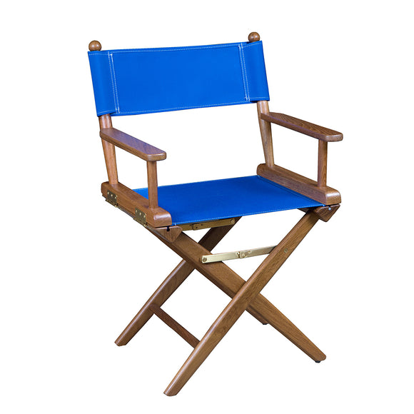 Silla de director Whitecap con fundas de asiento azules - Teca [60041]