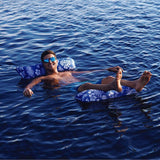 Aqua Leisure 4-en-1 Monterey Hamaca Supreme XL 53" x 31.5" - Hibiscus Pineapple Royal Blue [APL18904S2]
