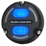 Hella Marine Apelo A2 Luz subacuática azul blanca - 3000 lúmenes - Carcasa negra - Lente de carbón con luz de borde [016147-001]