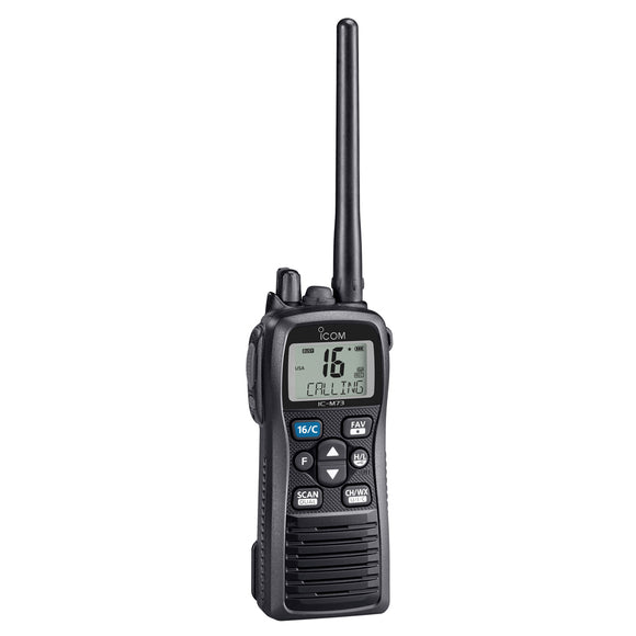 Icom M73 PLUS Radio portátil VHF marina con grabación de voz con cancelación activa de ruido - 6W [M73 PLUS 71]