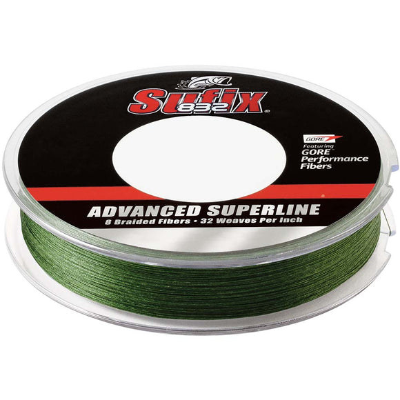 Sufix 832 Superline trenzado avanzado - 6 lb - Verde de baja visibilidad - 150 yardas [660-006G]
