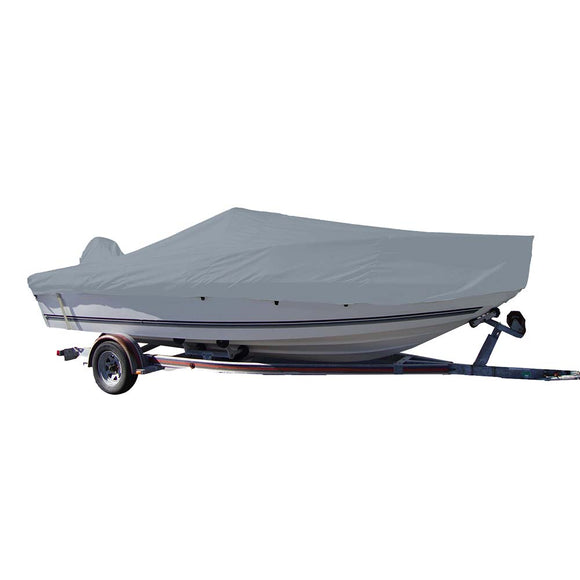 Carver Sun-DURA Styled-to-Fit Boat Cover f/17.5 V-Hull Consola central Barco de pesca - Gris [70017S-11]