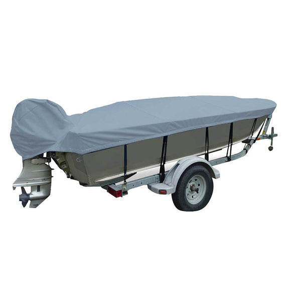 Carver Poly-Flex II Narrow Series Styled-to-Fit Boat Cover f/12.5 V-Hull Barcos de pesca - Gris [70122F-10]