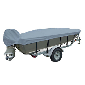 Carver Poly-Flex II Wide Series Styled-to-Fit Boat Cover f/15.5 V-Hull Barcos de pesca - Gris [71115F-10]