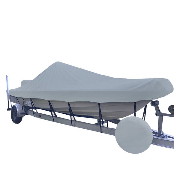 Carver Sun-DURA Styled-to-Fit Boat Cover f/23.5 V-Hull Center Console Shallow Draft Boats - Grey [71223S-11]