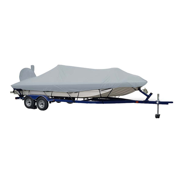 Carver Sun-DURA Extra Wide Series Styled-to-Fit Boat Cover f/18.5 Aluminio modificado V Jon Boats - Gris [71418XS-11]