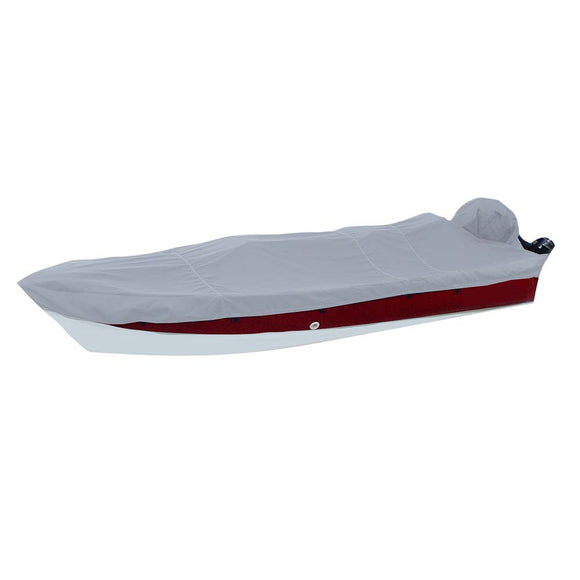 Carver Poly-Flex II Styled-to-Fit Boat Cover f/15.5 V-Hull Consola lateral Barcos de pesca - Gris [72215F-10]