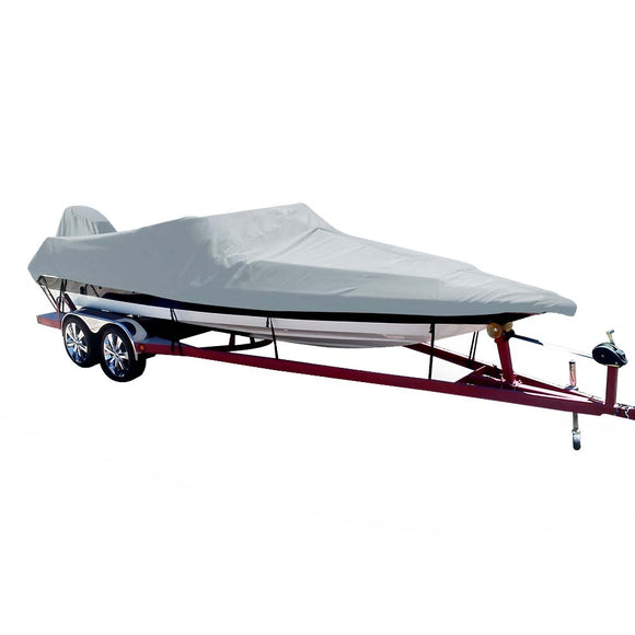 Carver Poly-Flex II Styled-to-Fit Boat Cover f/16.5 Ski Boats con parabrisas de perfil bajo - Gris [74016F-10]