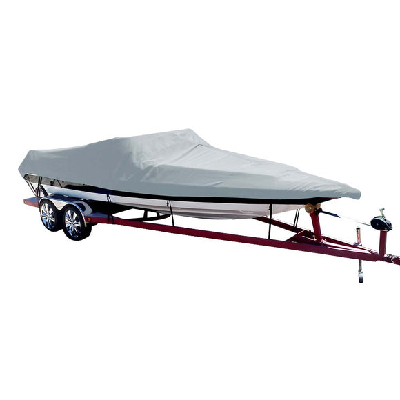 Carver Poly-Flex II Styled-to-Fit Boat Cover f/19.5 Sterndrive Ski Boats con parabrisas de perfil bajo - Gris [74119F-10]