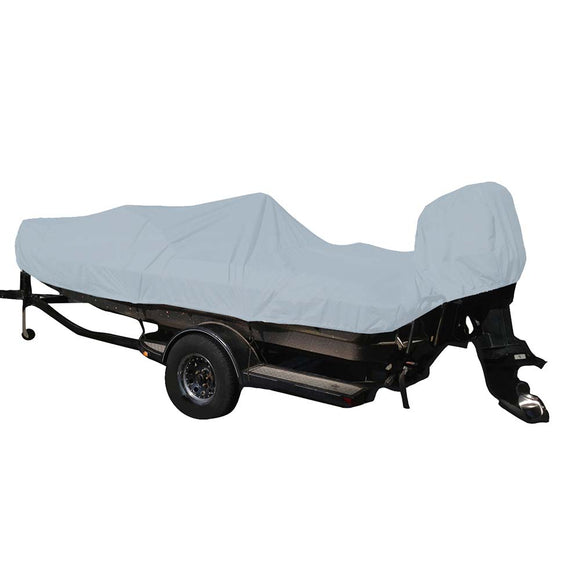 Carver Poly-Flex II Styled-to-Fit Boat Cover f/16.5 Fish Ski Style Boats con parabrisas Walk-Thru - Gris [77316F-10]