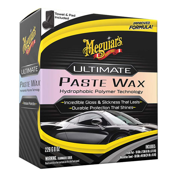 Meguiars Ultimate Paste Wax - Cera sintética de larga duración y fácil de usar - 8 oz [G210608]