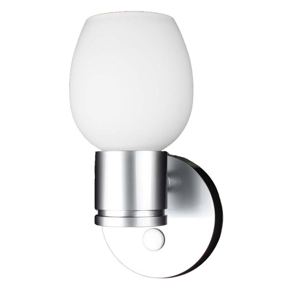 Lámpara de pared LED Lunasea - Níquel cepillado - Cristal de tulipán [LLB-33OW-81-OT]