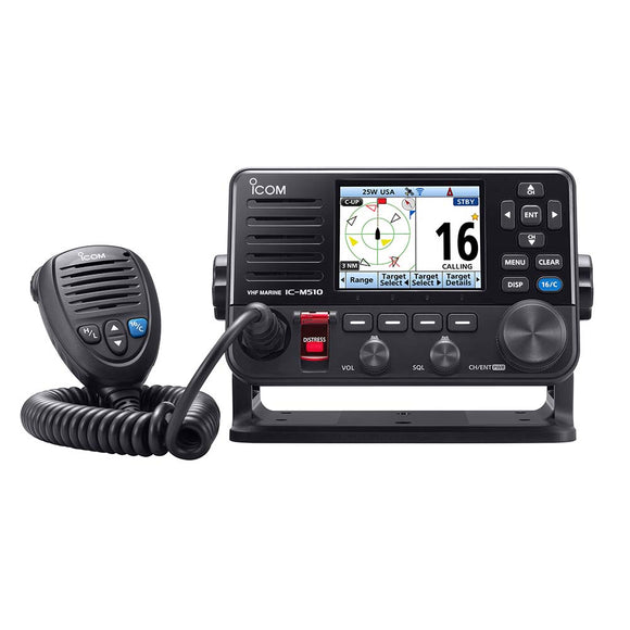 Icom M510 PLUS VHF Marine Radio con AIS - Negro [M510 PLUS 21]