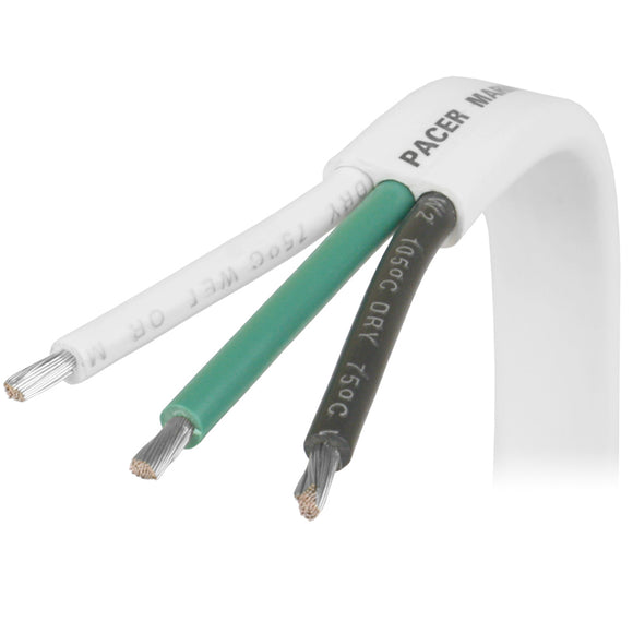 Pacer 16/3 AWG Triplex Cable - Black/Green/White - 500 [W16/3-500]