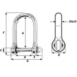 Wichard Self-Locking Large Opening Shackle - 6mm Diameter - 1/4" [01263]