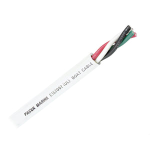 Pacer Round 4 Conductor Cable - 500 - 16/4 AWG - Black, Green, Red  White [WR16/4-500]