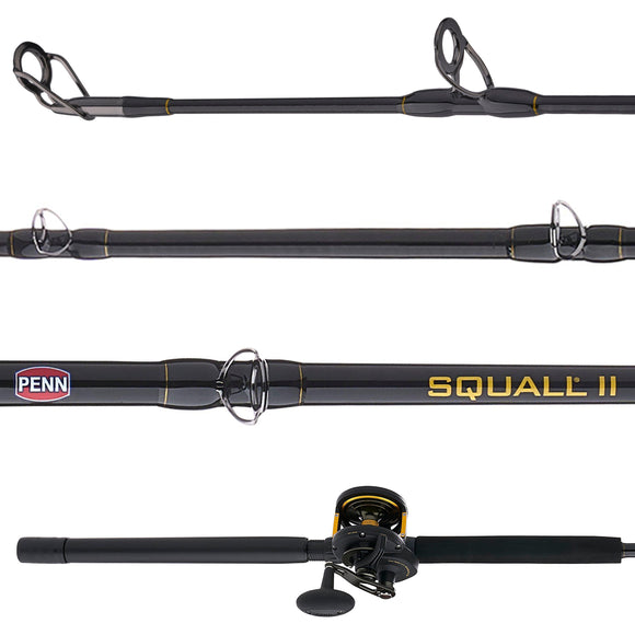 Penn Squall II Lever Drag Combo - SQLII40NLDHS1530C70LBCH
