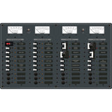 Blue Sea 8086 CA 3 fuentes +12 posiciones/CC principal +19 posiciones Panel disyuntor de palanca - Interruptores blancos [8086]