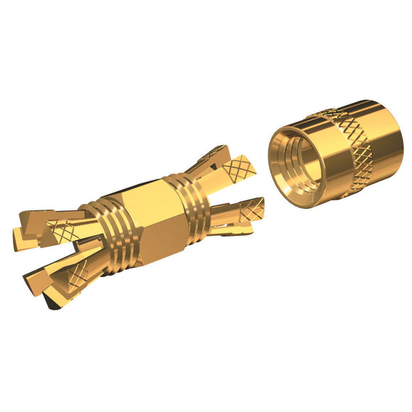 Conector de empalme dorado Shakespeare PL-258-CP-G para coaxial RG-8X o RG-58/AU. [PL-258-CP-G]