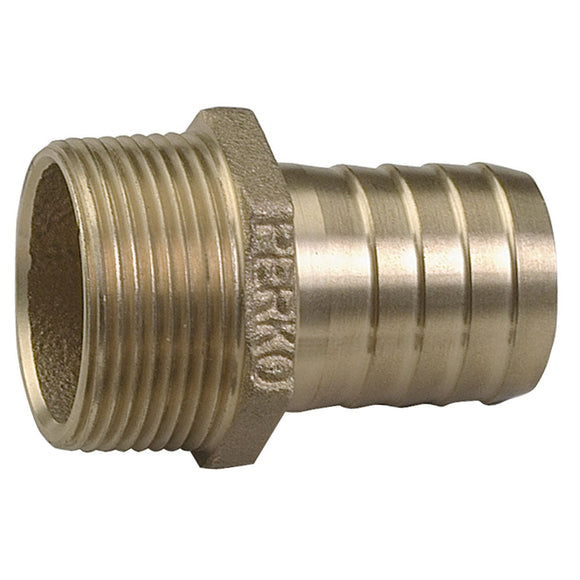 Adaptador recto de tubo a manguera de 1-1/2 Perko, bronce, FABRICADO EN EE. UU. [0076DP8PLB]