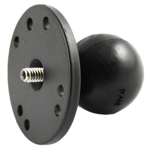 RAM Mount 2.5" Round Base w/1.5" Ball & 1/4"-20 Threaded Male Post f/Cameras [RAM-202AU]