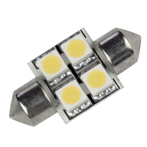 Lunasea Festón de 4 LED de una cara - 10-30 V CC/0,7 W/60 lúmenes - Blanco cálido [LLB-202W-21-00]