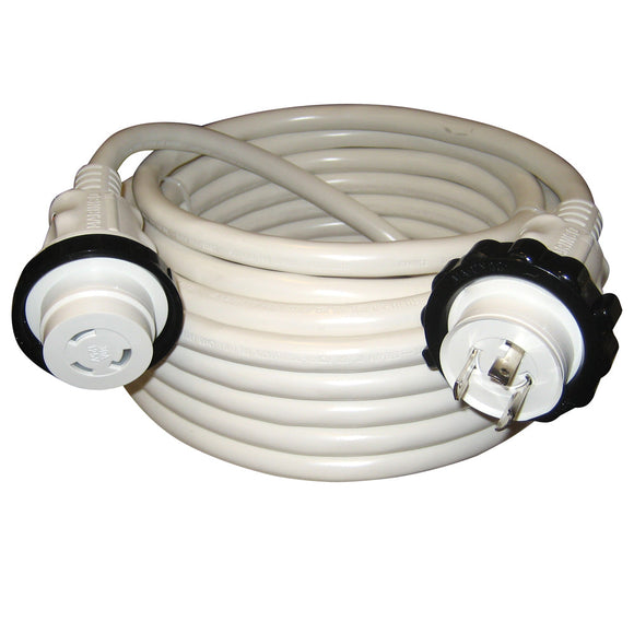 Marinco 30A 125V Cable estándar moldeado - Blanco - 50' [199120]