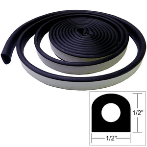 Sello impermeable TACO - 10' de largo x 1/2" de ancho x 1/2" de alto - Negro [V30-0202B10-1]
