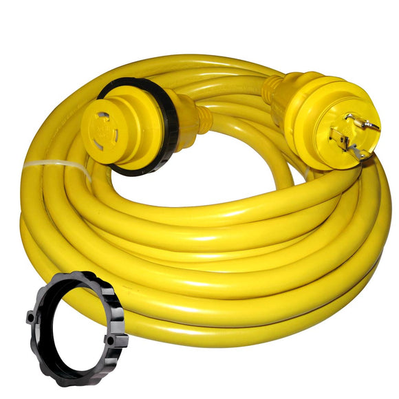 Cable de alimentación Plus Marinco de 30 amperios - 35' - Amarillo [35SPP]