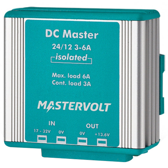 Convertidor Mastervolt DC Master de 24 V a 12 V - 3 A con aislador [81500100]