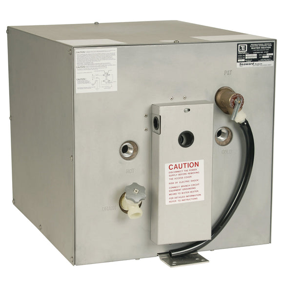 Whale Seaward Calentador de agua caliente de 11 galones con intercambiador de calor trasero - Acero galvanizado - 120V - 1500W [S1100]