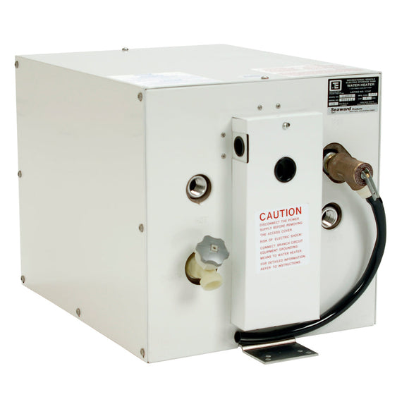 Whale Seaward Calentador de agua caliente de 6 galones con intercambiador de calor trasero - Epoxi blanco - 120V - 1500W [S600W]