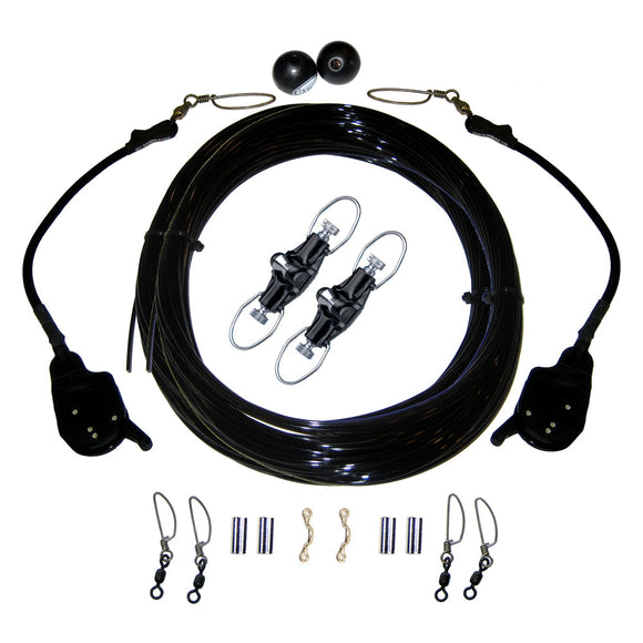 Rupp Single Rigging Kit W/Lok-Ups & Nok-Outs - Mono negro de 160' [CA-0172-MO]