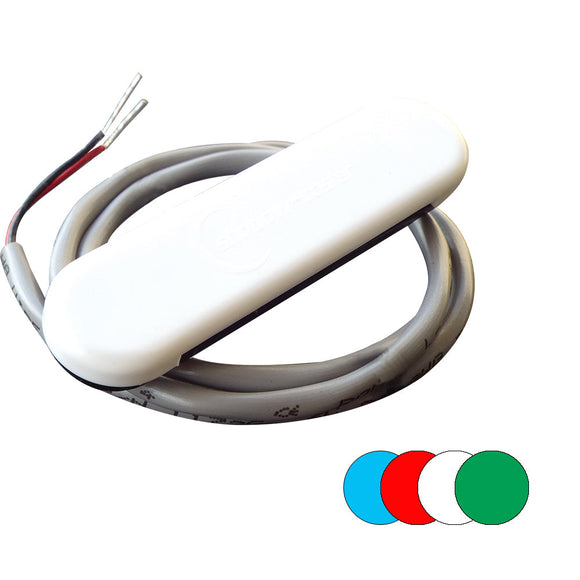 Luz de cortesía Shadow-Caster con cable conductor de 2' - Cubierta blanca de ABS - Multicolor RGB - Paquete de 4 [SCM-CL-RGB-4PACK]