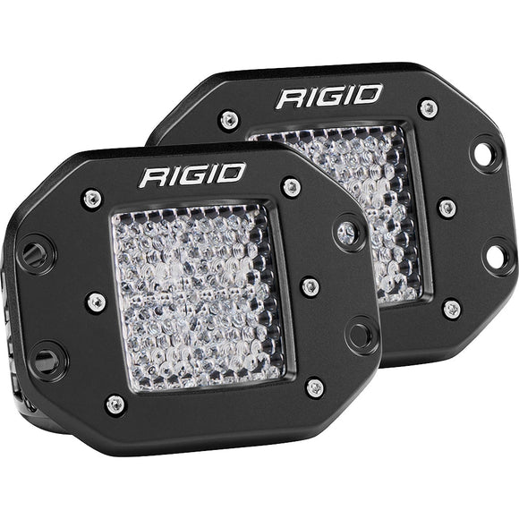 RIGID Industries D-Series PRO - Montaje empotrado - Difuso - Par - Negro [212513]