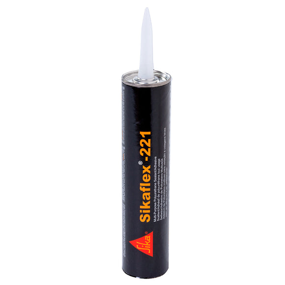 Sika Sikaflex 221 Sellador/adhesivo de poliuretano multiusos - Cartucho de 300 ml (10,3 oz) - Negro [90893]