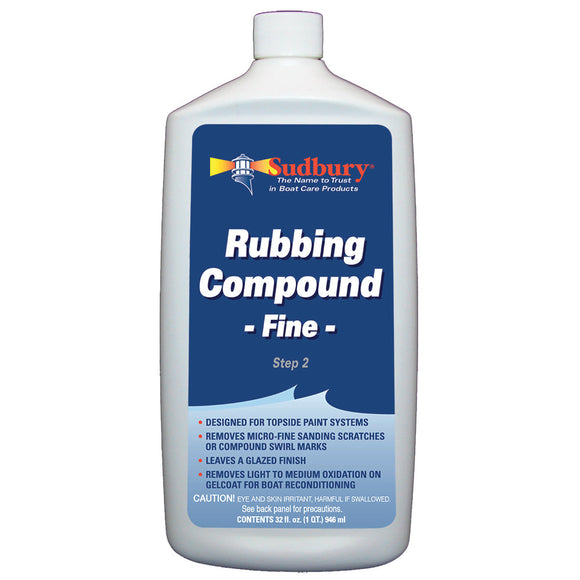 Sudbury Rubbing Compound Fine - Paso 2 - Líquido de 32 oz [442]