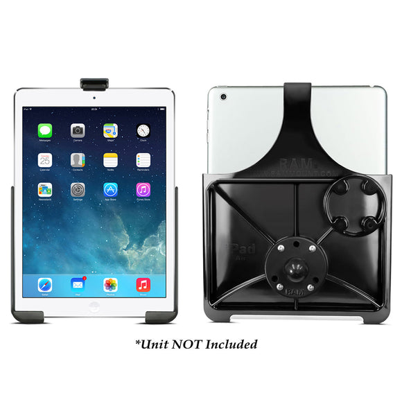 Cuna específica del modelo EZ-Rollr de montaje RAM con adaptador de base redonda para iPad de 5.ª generación, Apple iPad Air 1-2 iPad Pro 9.7 [RAM-B-202-AP17U]