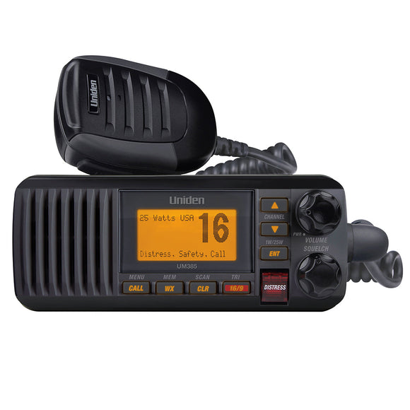 Uniden UM385 Radio VHF de montaje fijo - Negro [UM385BK]