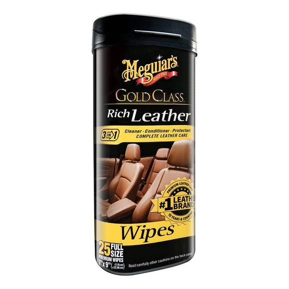 Meguiars Gold Class Rich Leather Cleaner Toallitas acondicionadoras [G10900]