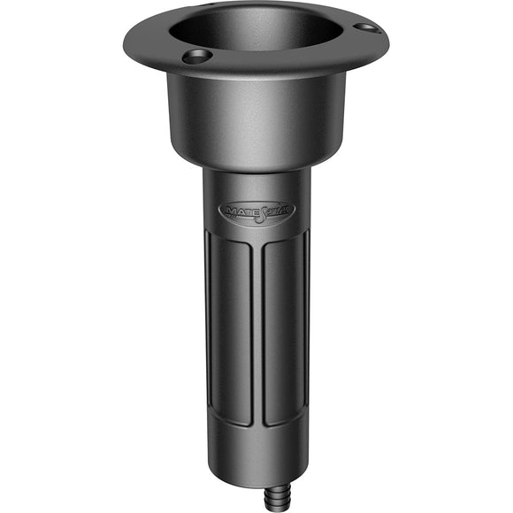 Mate Series Plastic 0 Rod Cup Holder - Desagüe - Parte superior redonda - Negro [P1000DB]