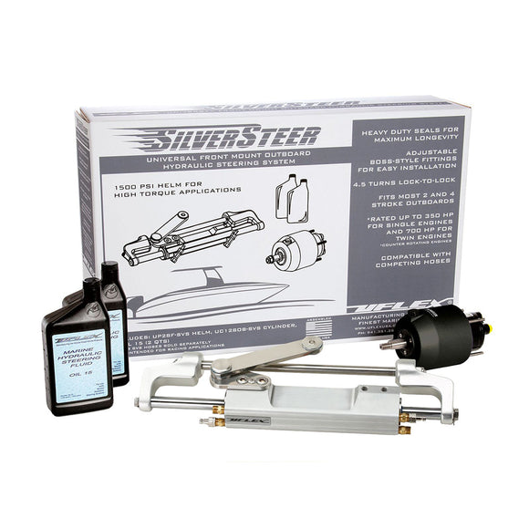 Uflex SilverSteer Sistema de dirección hidráulica externa de montaje frontal universal con cilindro UC128-SVS-1 [SILVERSTEER1.0B]