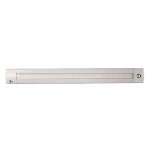 Luz LED lineal ajustable Lunasea con atenuador incorporado - 12" de largo, 12 V CC, blanco cálido con interruptor [LLB-32KW-01-00]