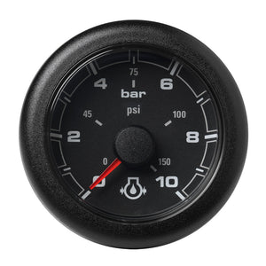 Medidor de presión de aceite de motor Veratron 52MM (2-1/16") OceanLink -10 Bar/150 PSI - Bisel de esfera negra [A2C1066000001]