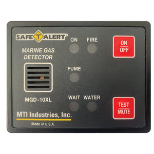 Safe-T-Alert Alarma de vapor de gas, humo, fuego, agua de sentina - Montaje en superficie negra [MGD-10XL]