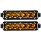 RIGID Industries 6" SR-Series Luz antiniebla compatible con SAE - Negro con luz amarilla [906704]