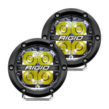 RIGID Industries 360-Series 4" LED Off-Road Spot Beam con retroiluminación blanca - Carcasa negra [36113]