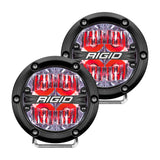 RIGID Industries 360-Series 4" LED Off-Road Fog Light Drive Beam con retroiluminación roja - Carcasa negra [36116]