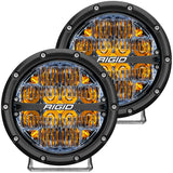 RIGID Industries 360-Series 6" LED Off-Road Fog Light Drive Beam con retroiluminación ámbar - Carcasa negra [36206]