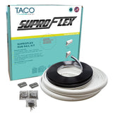 TACO SuproFlex Rub Rail Kit - Blanco con inserto cromado flexible - 2"H x 31/32"W x 80L [V11-9990WCM80-2]